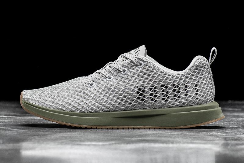 Nobull Arctic Army Mesh Runner Men's Running Shoes Grey | USA J1073P